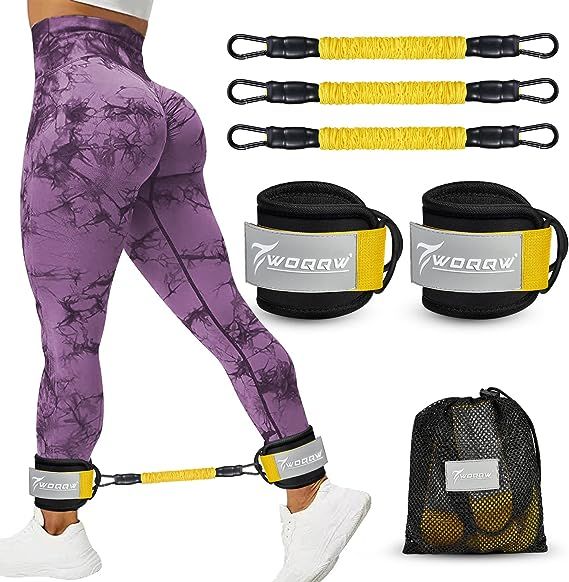 Ankle Resistance Bands with Cuffs, Glutes Workout Equipment